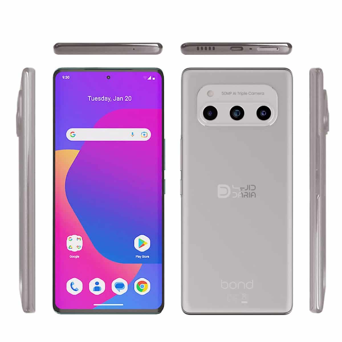 گوشی موبایل داریا مدل bond 5G دو سیم کارت ظرفیت 256 گیگابایت و رم 8 گیگابایت به همراه شارژر - Image 1